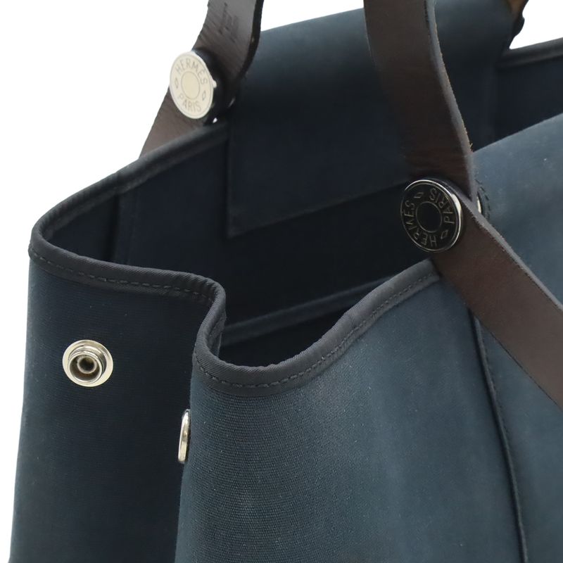 Hermes Kaback Elan PM Tote 2-Way Shoulder Bag Toile Officier Leather