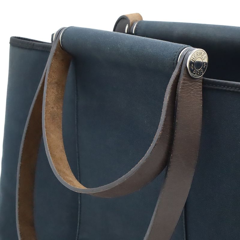 Hermes Kaback Elan PM Tote 2-Way Shoulder Bag Toile Officier Leather