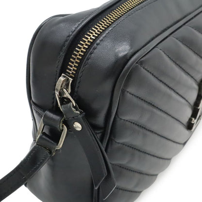 Saint Laurent Paris YSL Shoulder Bag Crossbody Stitch Quilted Leather Black