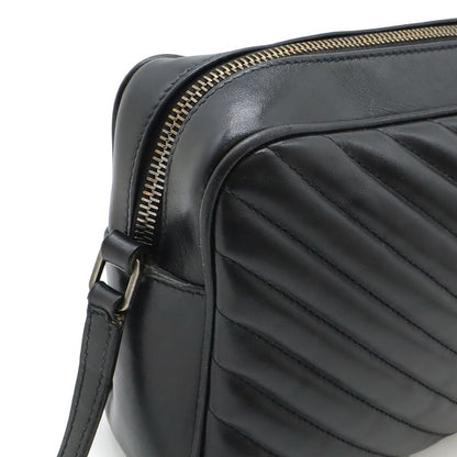 Saint Laurent Paris YSL Shoulder Bag Crossbody Stitch Quilted Leather Black