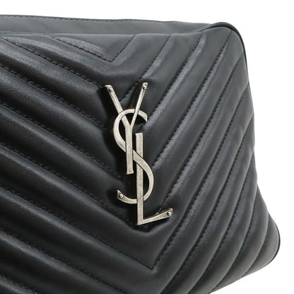 Saint Laurent Paris YSL Shoulder Bag Crossbody Stitch Quilted Leather Black