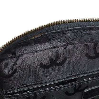 Chanel Wild Stitch CC Logo Tote Leather Black