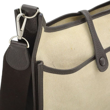 Hermes Evelyne II 2 PM Shoulder Bag Crossbody Shoulder Toile Ash Leather