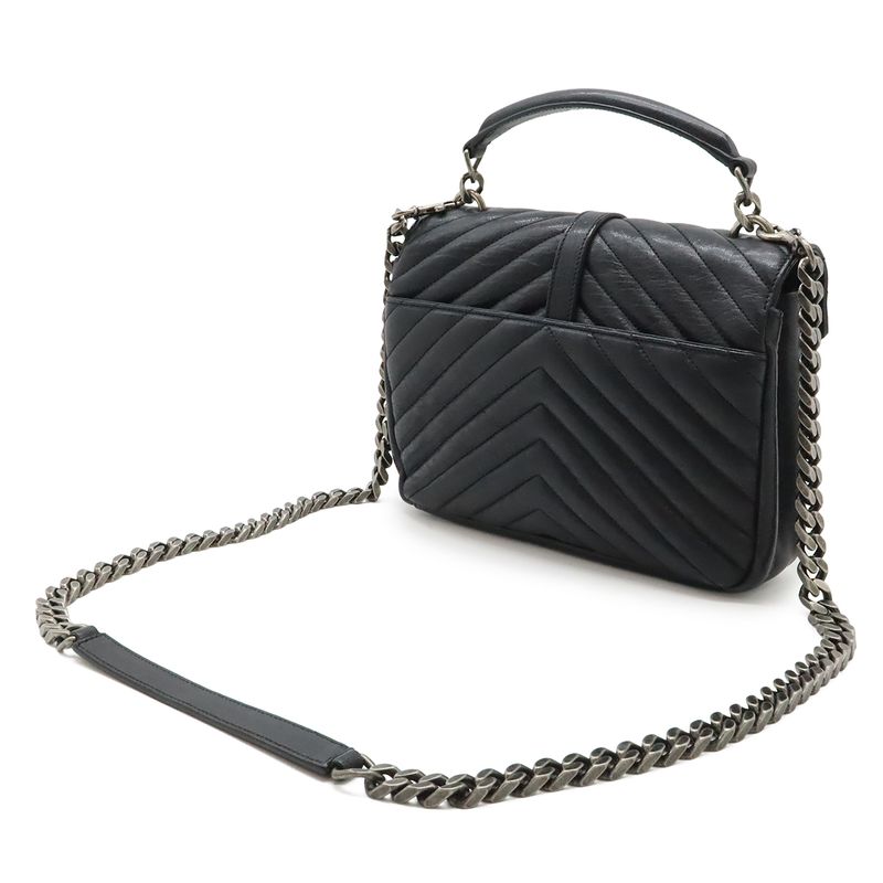 Saint Laurent Paris YSL Yves Carre Handbag 2-Way Chain