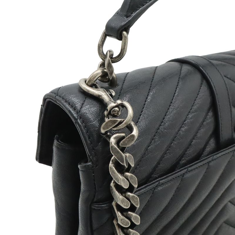 Saint Laurent Paris YSL Yves Carre Handbag 2-Way Chain