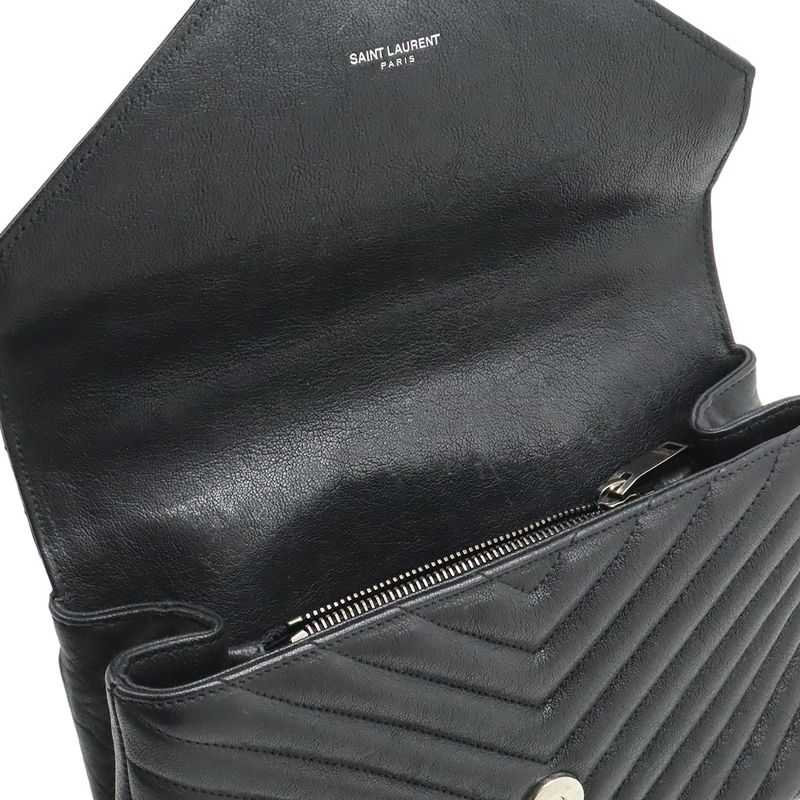 Saint Laurent Paris YSL Yves Carre Handbag 2-Way Chain