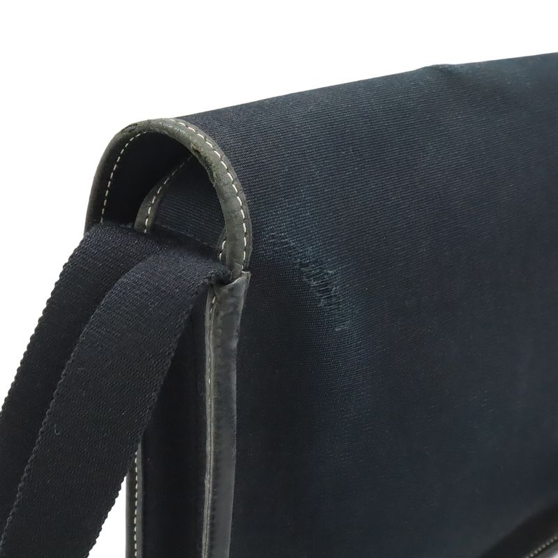 Hermes Buenaventura Mini Shoulder Bag Pochette Crossbody Toile Officier Leather