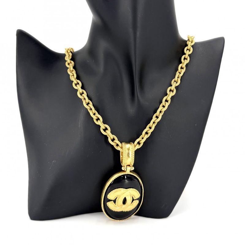 Chanel Necklace CC Logo Long Vintage