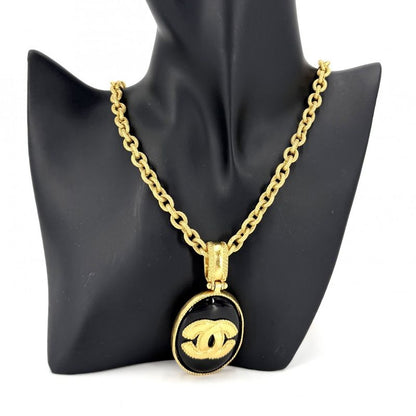 Chanel Necklace CC Logo Long Vintage