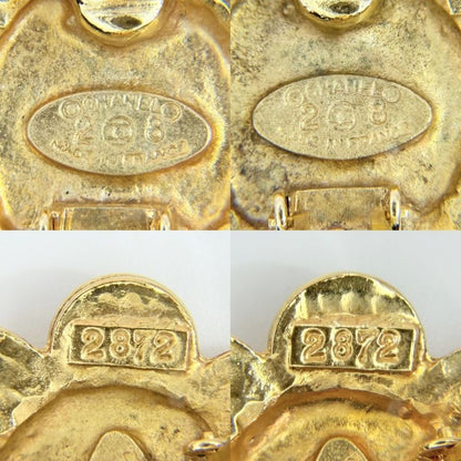 Chanel Earrings Flower Motif Vintage CC Logo 2