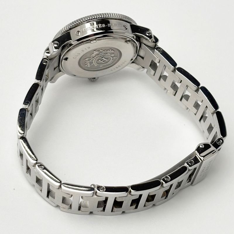 Hermes Watch Quartz Clipper Divers Navy Silver