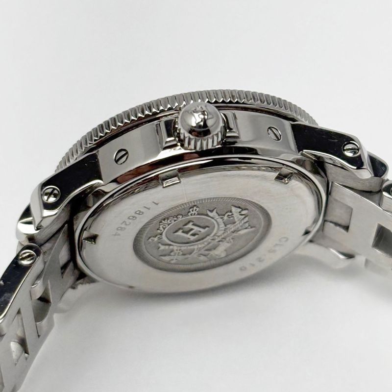 Hermes Watch Quartz Clipper Divers Navy Silver