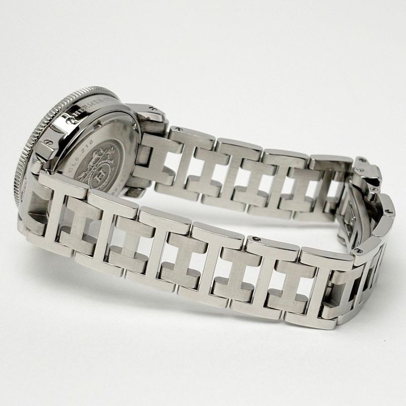 Hermes Watch Quartz Clipper Divers Navy Silver