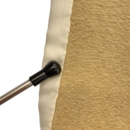 Hermes Feather Reversible Shawl Muffler Feather Pattern Beige Scarf