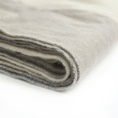 Hermes Muffler 100% Cashmere Ivory Gray Others Box Scarf