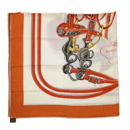 Hermes Carre Brides de Gala Applique Pique Orange