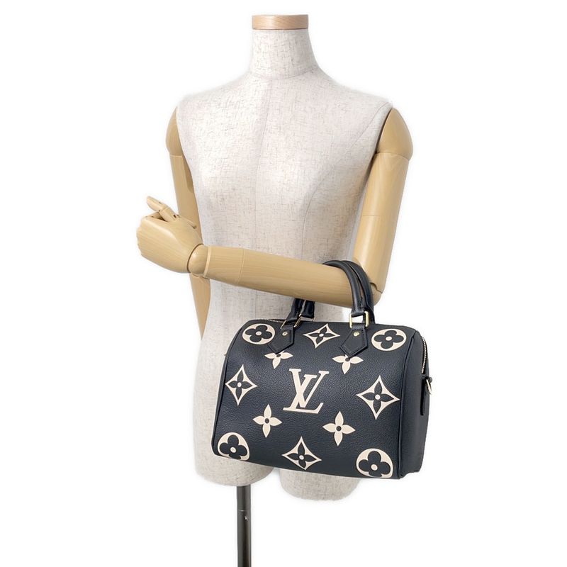 Louis Vuitton Handbag Bicolor Monogram Empreinte Speedy Bandouliere 25