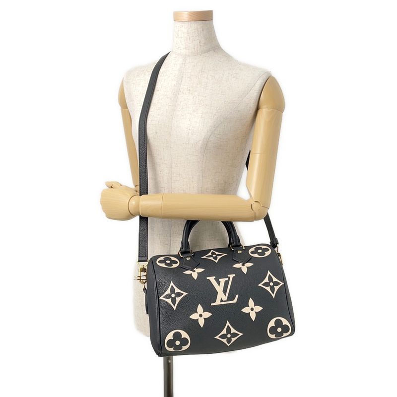 Louis Vuitton Handbag Bicolor Monogram Empreinte Speedy Bandouliere 25