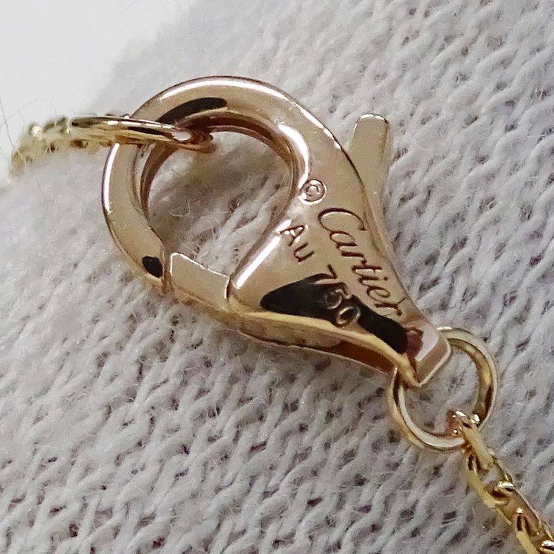 Cartier Bracelet Pink Pearl Diamond Amulet Gold