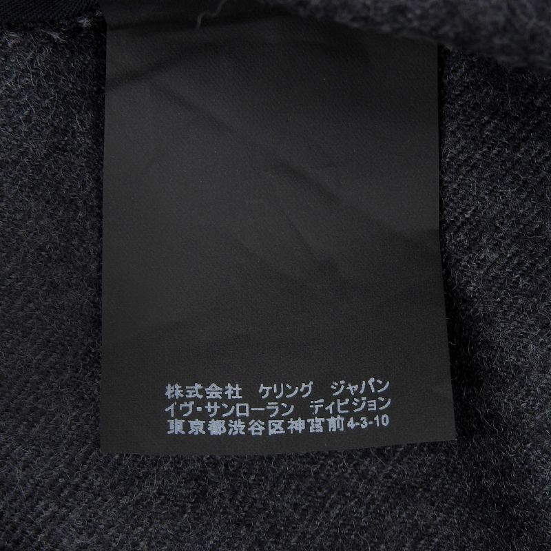 Saint Laurent Paris Wool Cotton Slacks Pants Gray 36