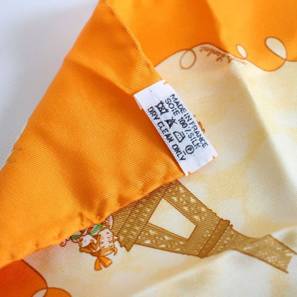 Hermes Carre 45 Gavroche Scarf les Triples Mischievous Triplets Silk