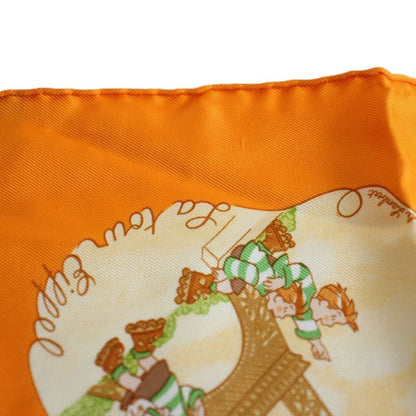 Hermes Carre 45 Gavroche Scarf les Triples Mischievous Triplets Silk