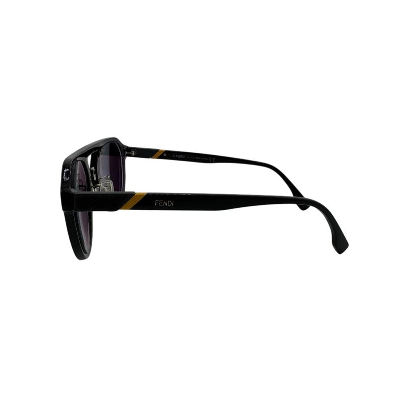 Fendi Logo FF Prescription Gradient Aviator Sunglasses Black