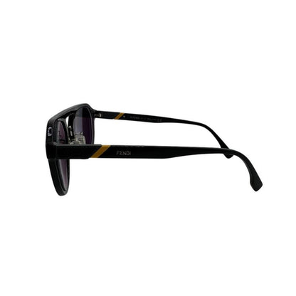 Fendi Logo FF Prescription Gradient Aviator Sunglasses Black