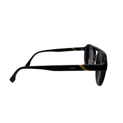Fendi Logo FF Prescription Gradient Aviator Sunglasses Black