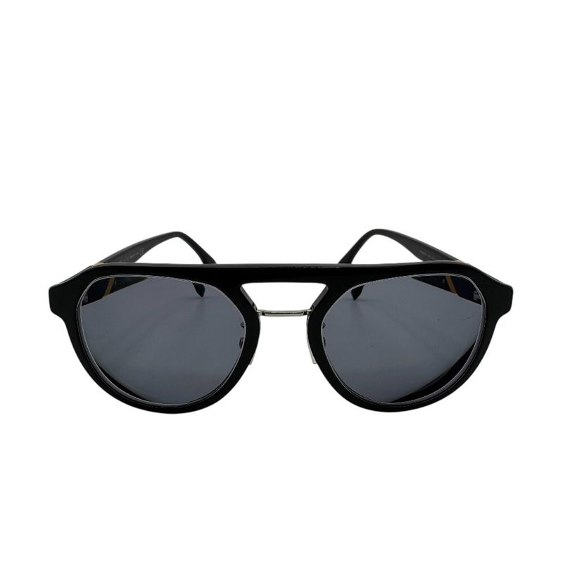 Fendi Logo FF Prescription Gradient Aviator Sunglasses Black