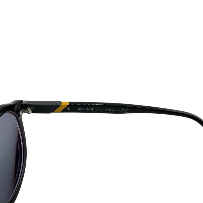 Fendi Logo FF Prescription Gradient Aviator Sunglasses Black