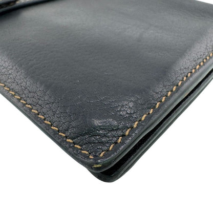 Hermes Bifold Billfold Demitri Long Wallet Black