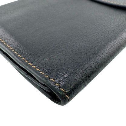 Hermes Bifold Billfold Demitri Long Wallet Black