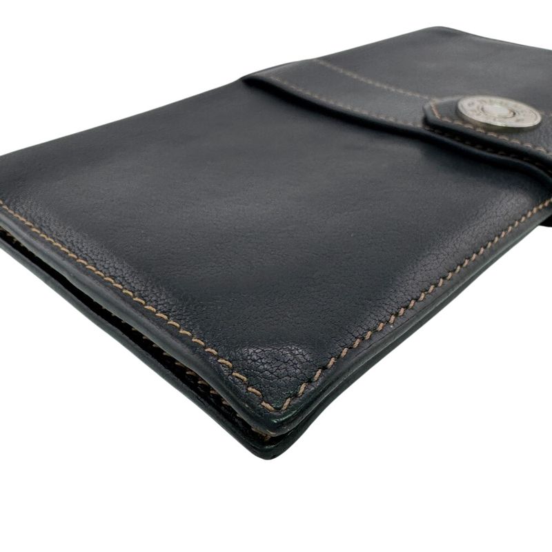 Hermes Bifold Billfold Demitri Long Wallet Black