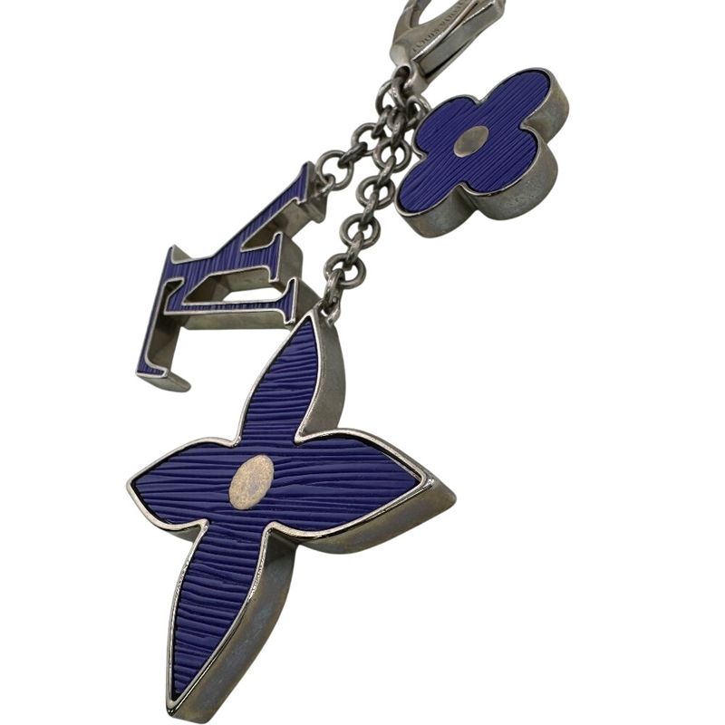 Louis Vuitton Key Holder Key Ring Bijou Sac Full Dou Epi Charm Purple