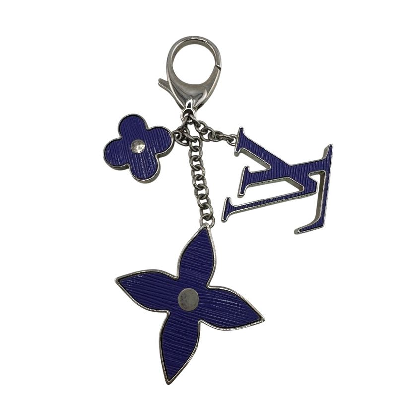 Louis Vuitton Key Holder Key Ring Bijou Sac Full Dou Epi Charm Purple