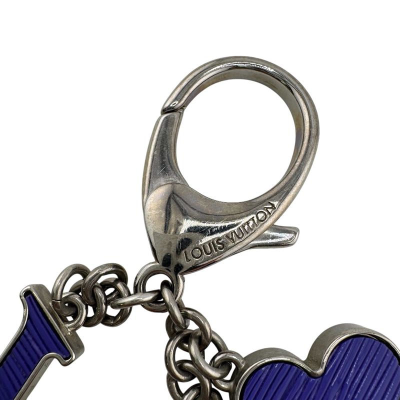 Louis Vuitton Key Holder Key Ring Bijou Sac Full Dou Epi Charm Purple