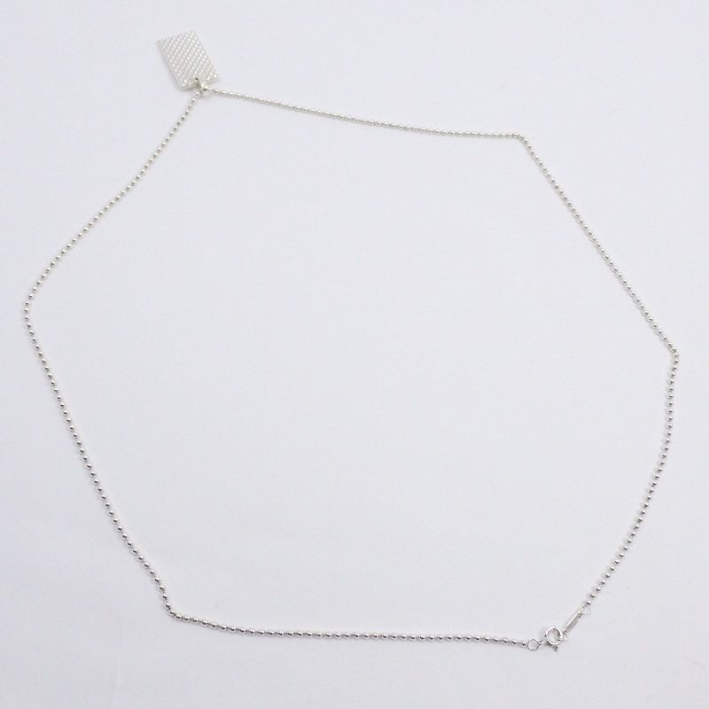Tiffany & Co. Diamond Point Square Plate Ball Chain Necklace