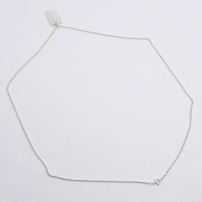 Tiffany & Co. Diamond Point Square Plate Ball Chain Necklace