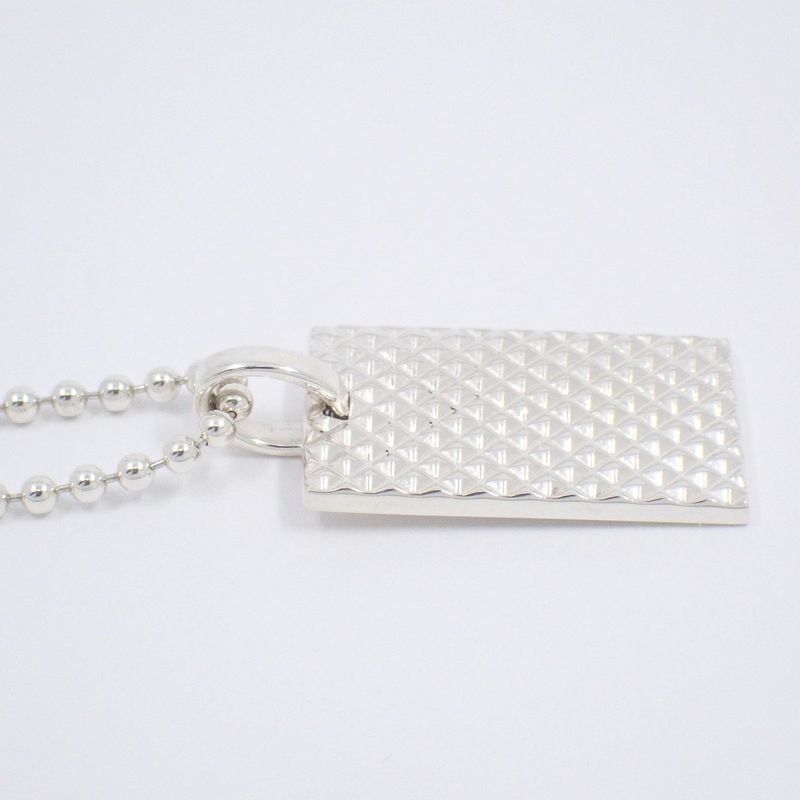 Tiffany & Co. Diamond Point Square Plate Ball Chain Necklace