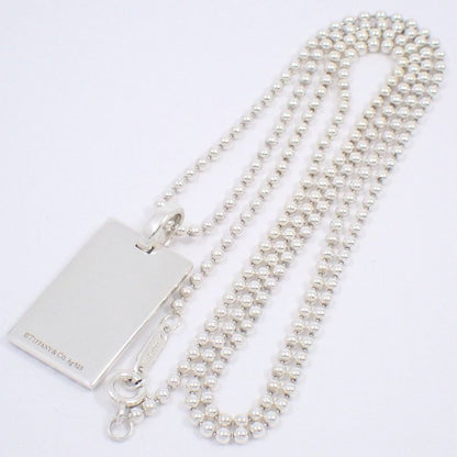 Tiffany & Co. Diamond Point Square Plate Ball Chain Necklace