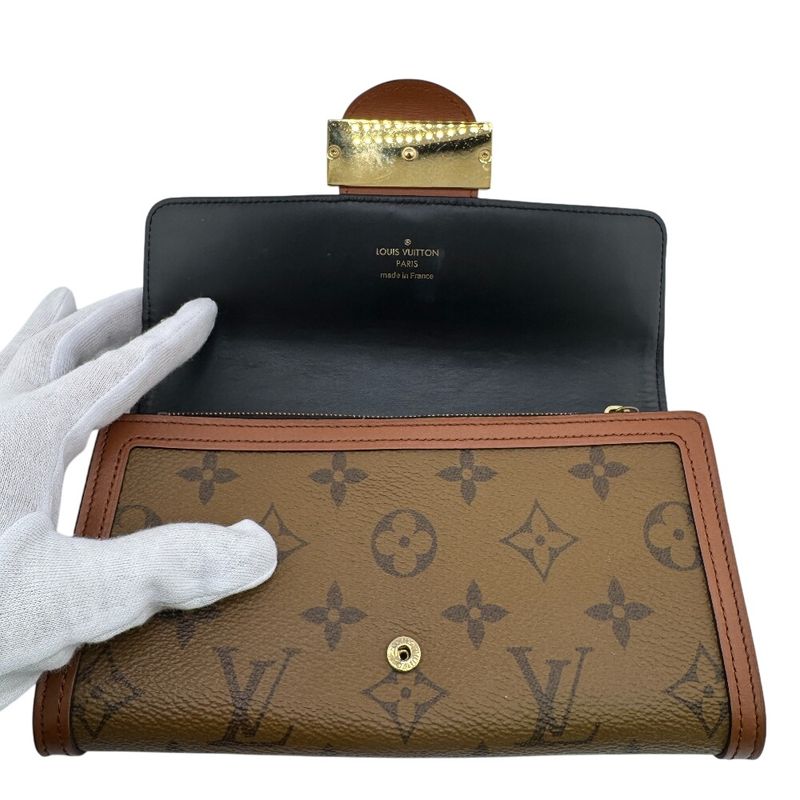 Louis Vuitton Portefeuille Sarah Long Wallet Brown