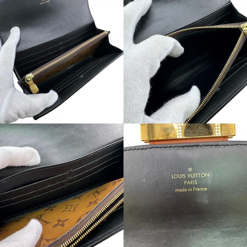 Louis Vuitton Portefeuille Sarah Long Wallet Brown