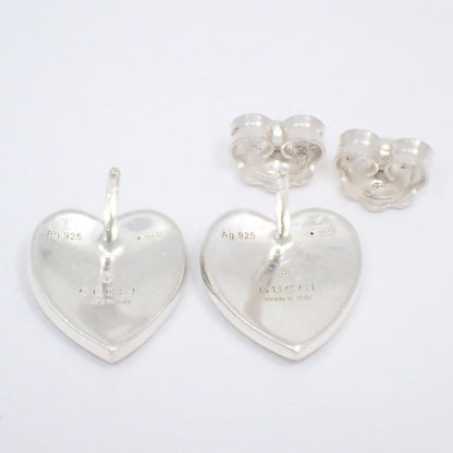 Gucci Interlocking Heart Earrings Enamel Blue