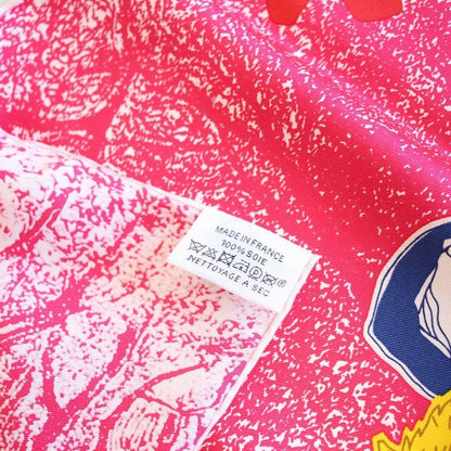 Hermes Carre 45 Scarf Gavroche Lifetime Friend Silk Pink