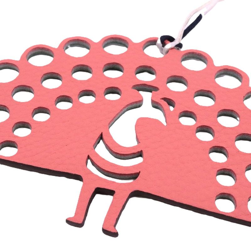 Hermes Petit Ash Peacock Fishbone Pink Green Pendant