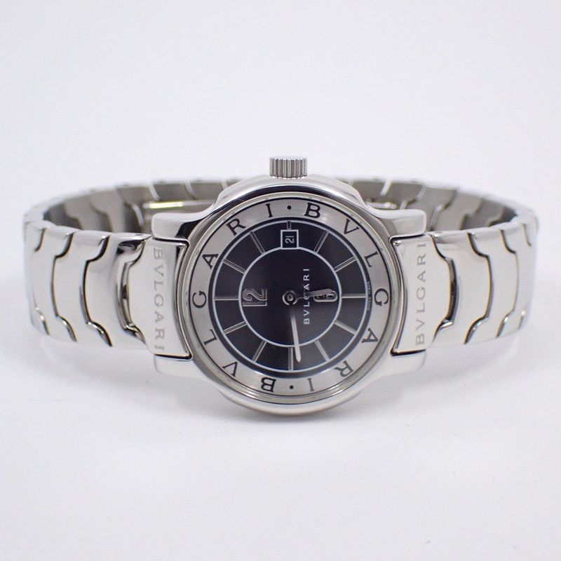 Bvlgari Solo Tempo Quartz Watch Black Dial SS [ioki