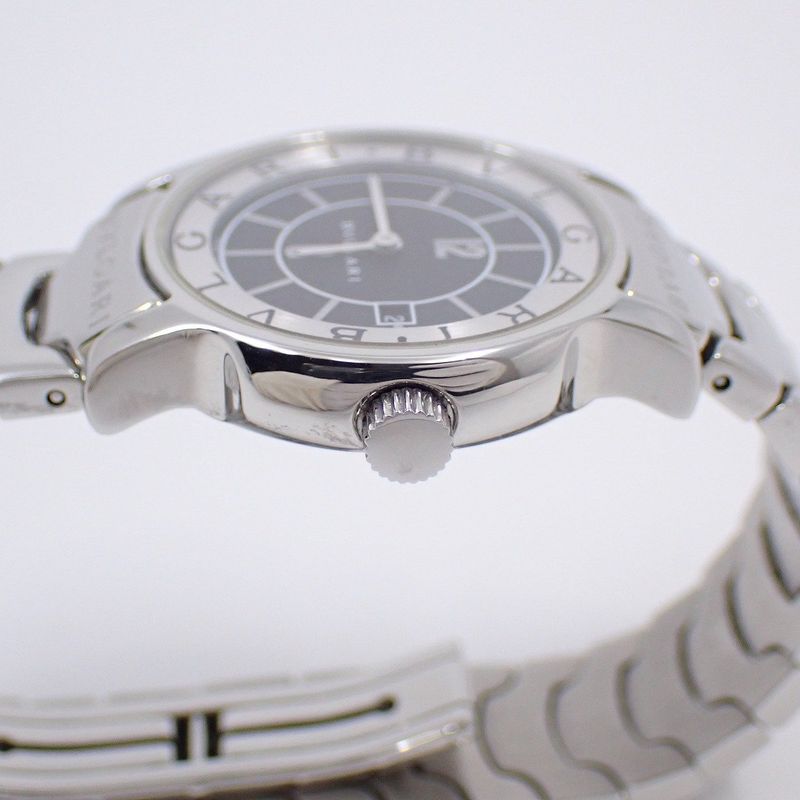 Bvlgari Solo Tempo Quartz Watch Black Dial SS [ioki