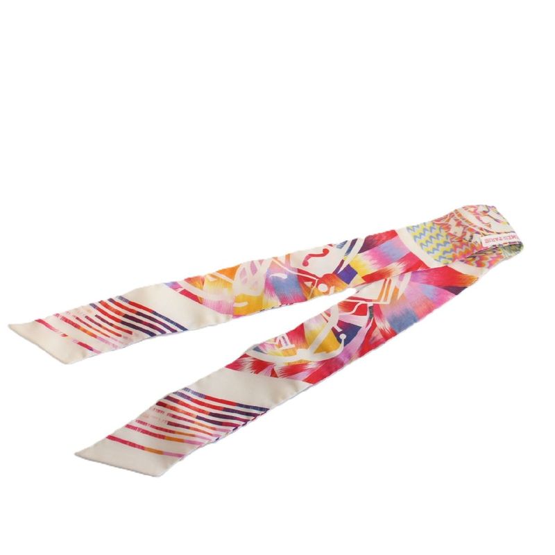 Hermes Twilly Exlibris Kyoto Marble Silk Scarf