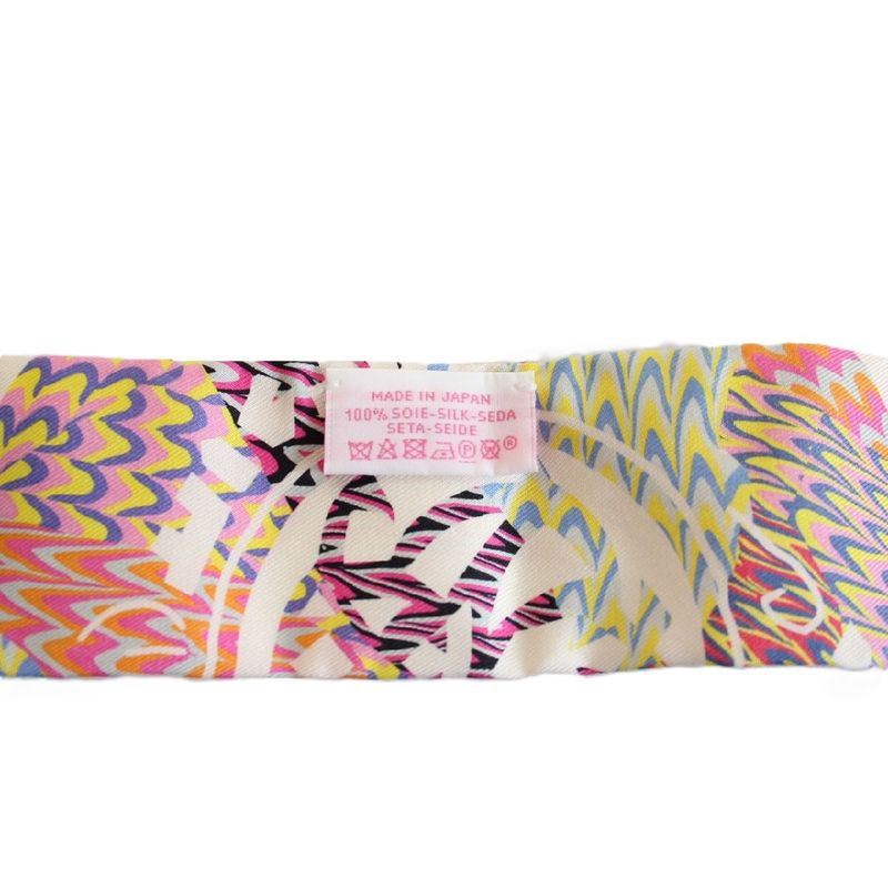 Hermes Twilly Exlibris Kyoto Marble Silk Scarf